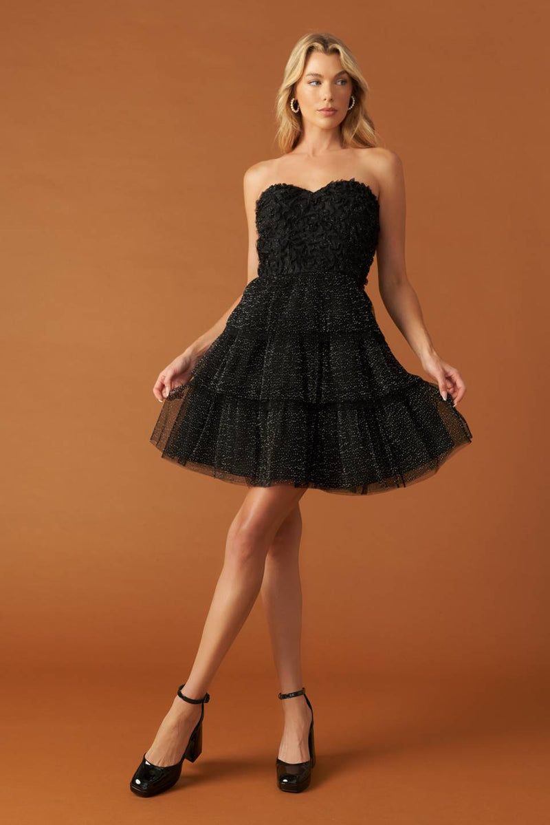Cocktail Dresses Mini A Line Formal Cocktail Dress Flying Tomato ID21614 Black/Silver