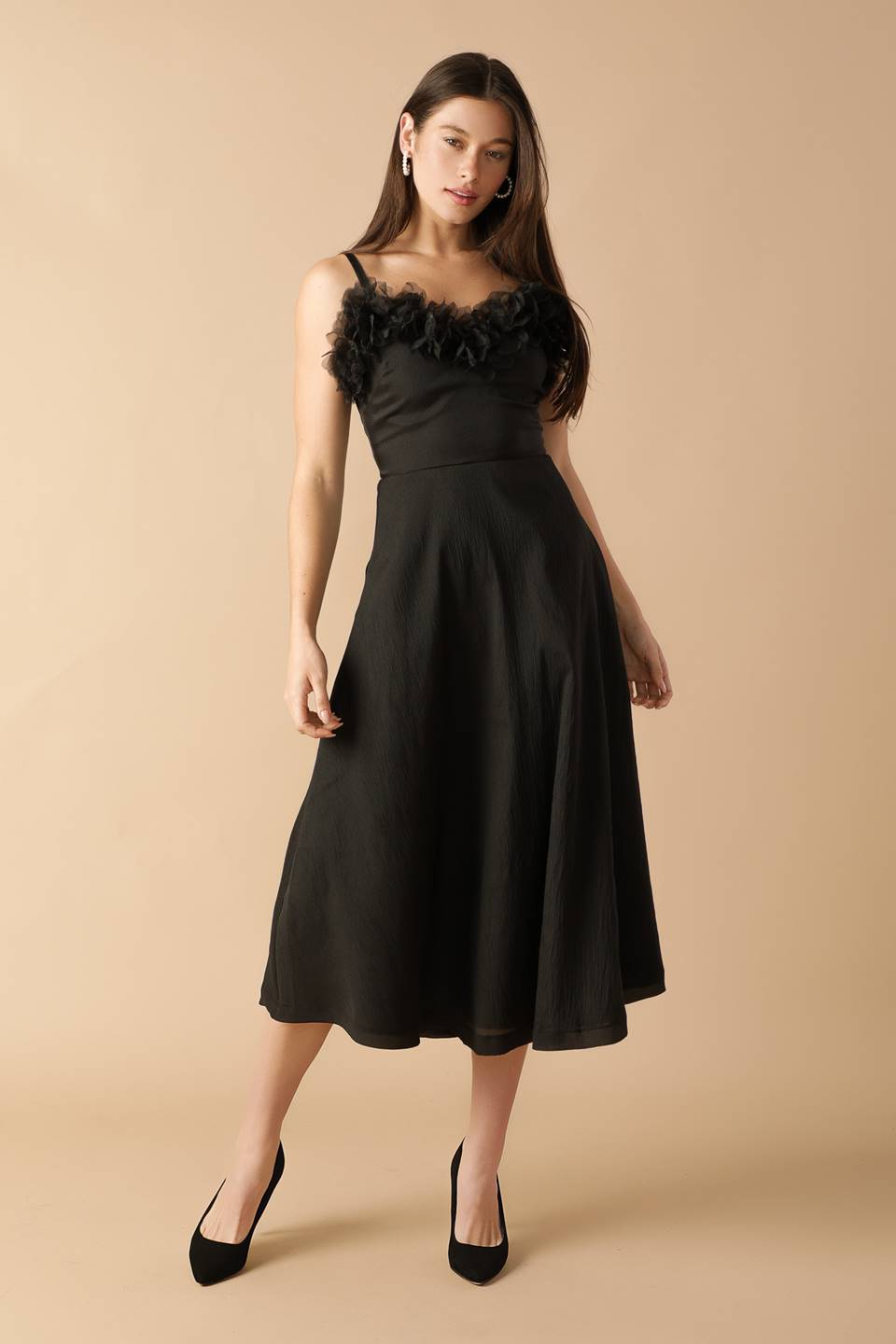 Cocktail Dresses Evening Cocktail Midi Dress Flying Tomato ID21676 Black