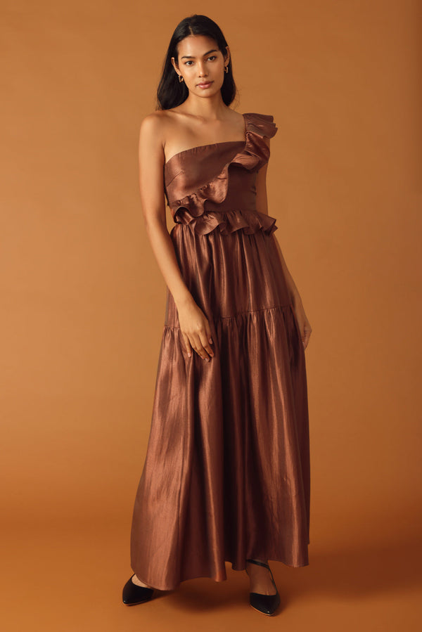 Long Ruffle Prom Formal Dress Flying Tomato ID21710