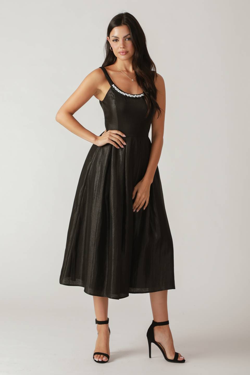 Cocktail Dresses Evening Cocktail A Line Midi Dress Flying Tomato ID21761 Black