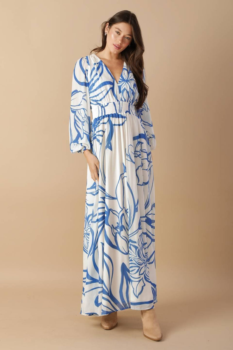 V-Neck Floor-Length Chiffon Wedding Guest A-Line Dress Flying Tomato ID21804