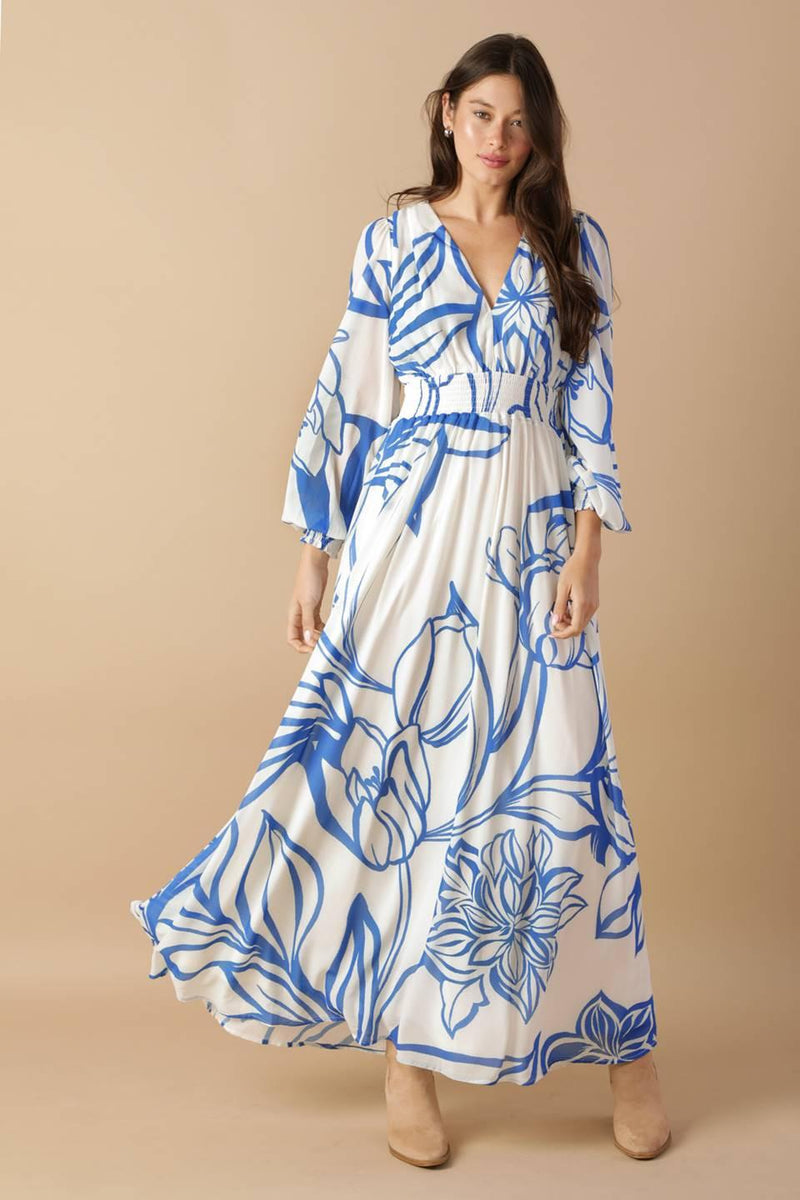 V-Neck Floor-Length Chiffon Wedding Guest A-Line Dress Flying Tomato ID21804