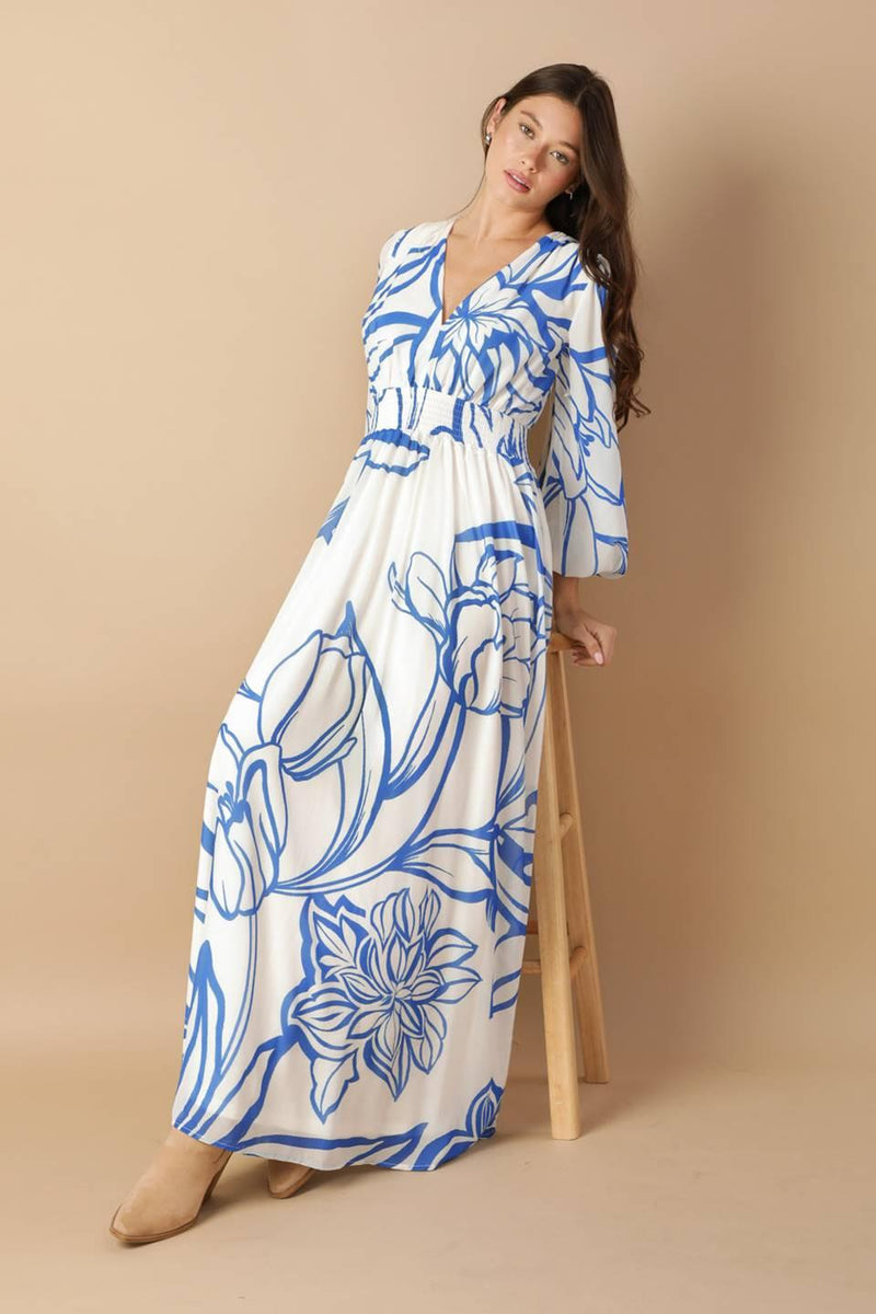 V-Neck Floor-Length Chiffon Wedding Guest A-Line Dress Flying Tomato ID21804