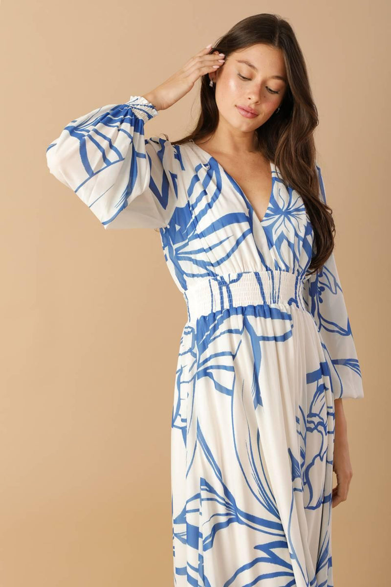 V-Neck Floor-Length Chiffon Wedding Guest A-Line Dress Flying Tomato ID21804