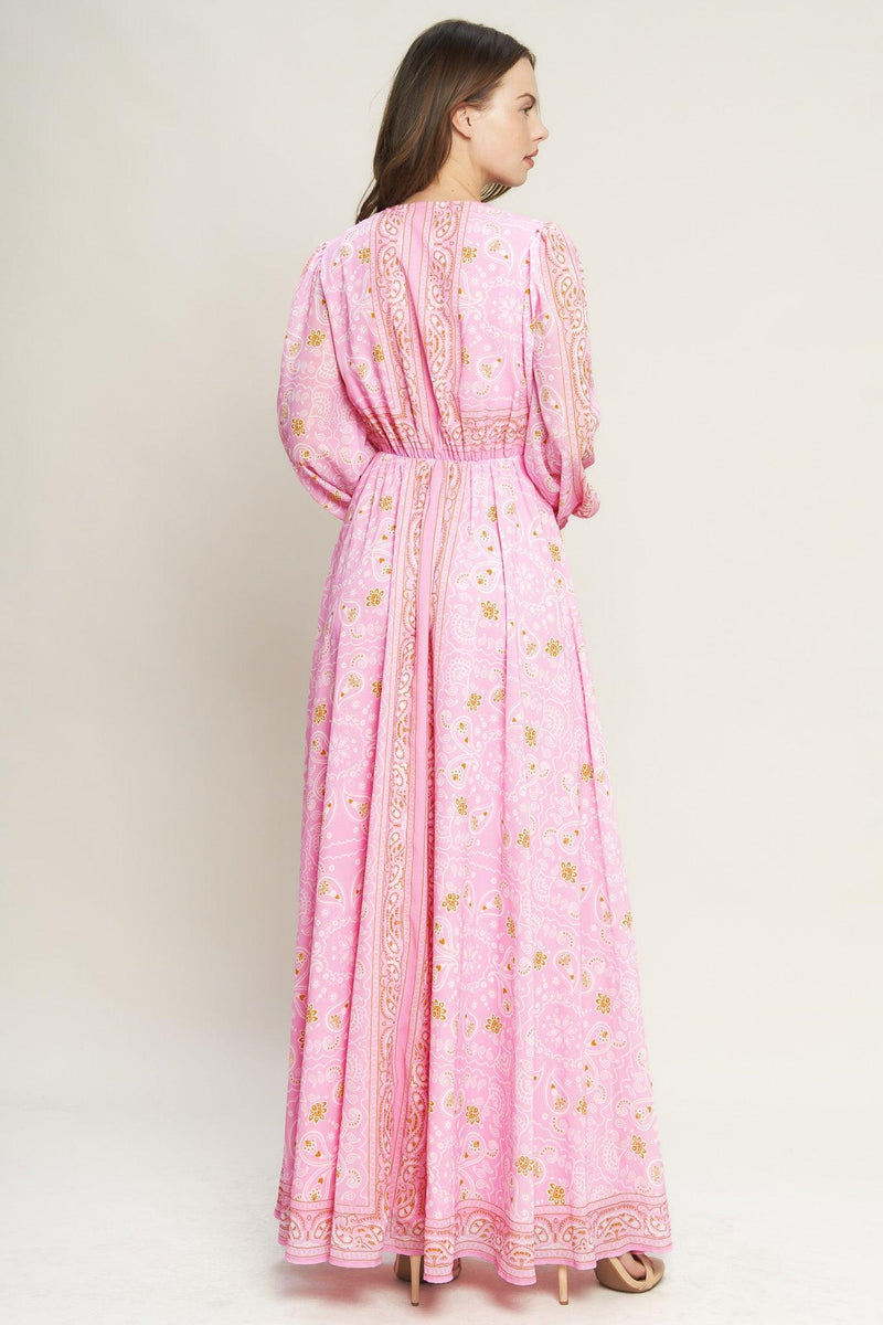 V-Neck Floor-Length Chiffon Formal A-Line Dress Flying Tomato ID21835