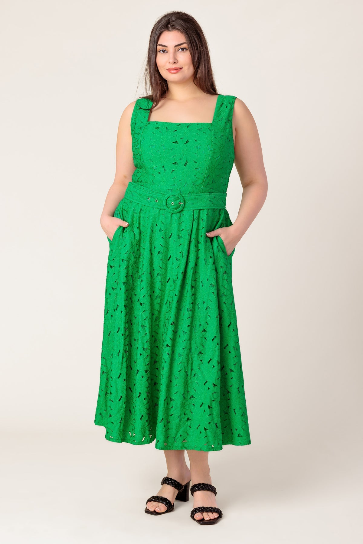 Cocktail Dresses A Line Short Cocktail Midi Lace Dress Flying Tomato ID22104 Green