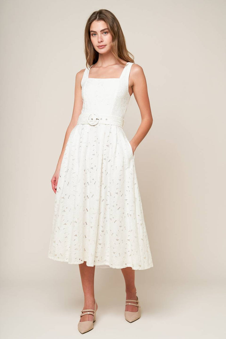 Cocktail Dresses A Line Short Cocktail Midi Lace Dress Flying Tomato ID22104 Off White