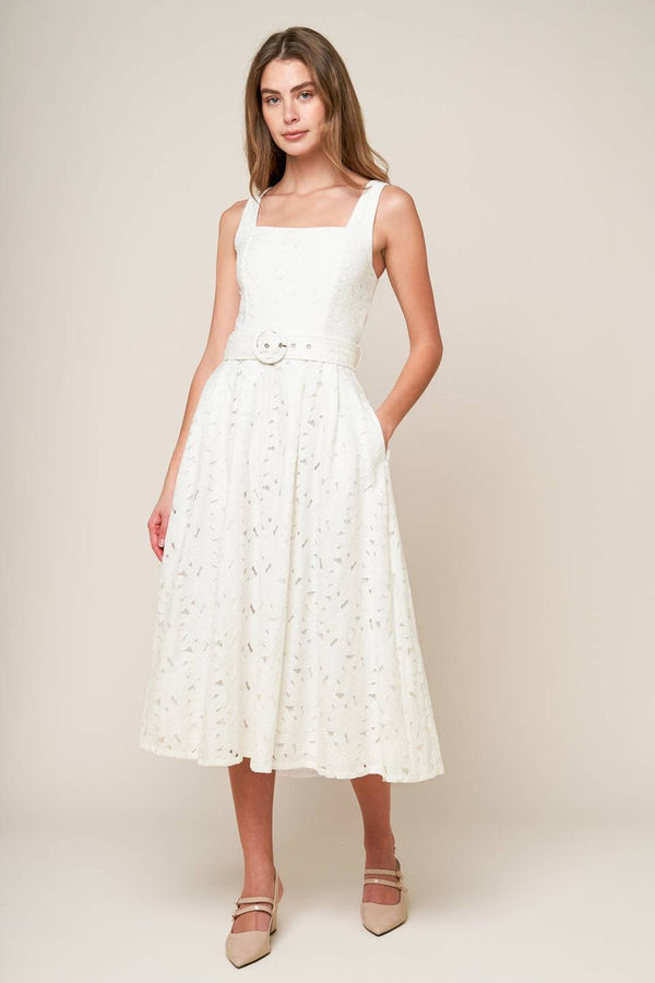 A Line Short Cocktail Midi Lace Dress Flying Tomato ID22104