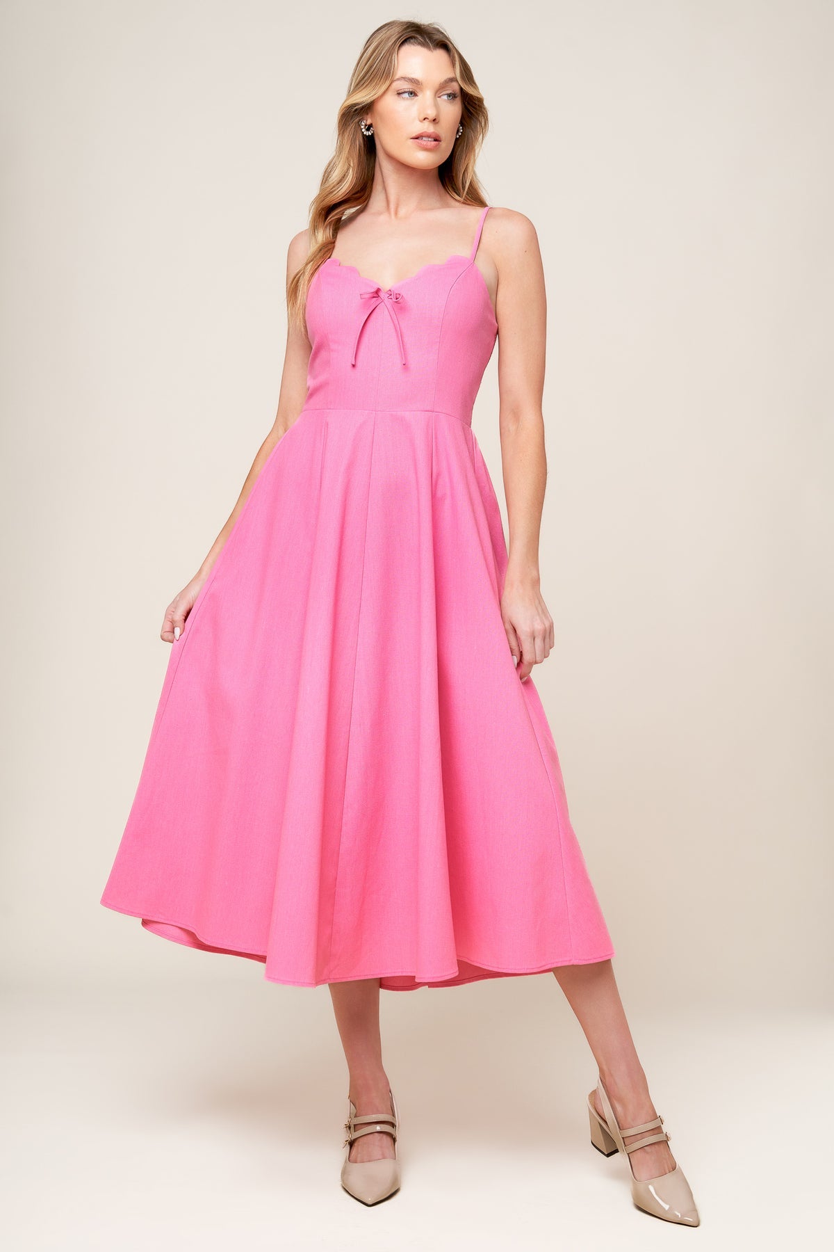 Cocktail Dresses Short Cocktail A Line Midi Dress Flying Tomato ID22255 Pink