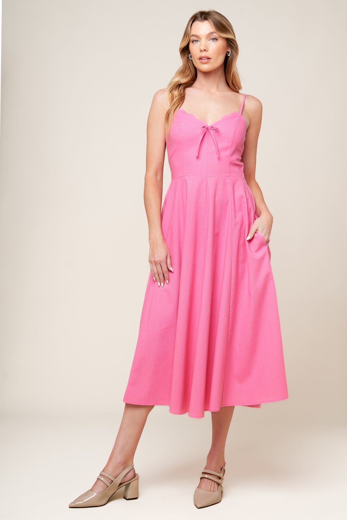 Cocktail Dresses Short Cocktail A Line Midi Dress Flying Tomato ID22255 Pink