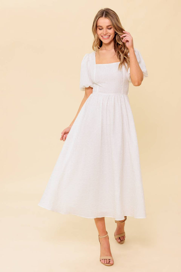 Cocktail Dresses Short Midi Cocktail A Line Dress Flying Tomato ID22461 Ivory