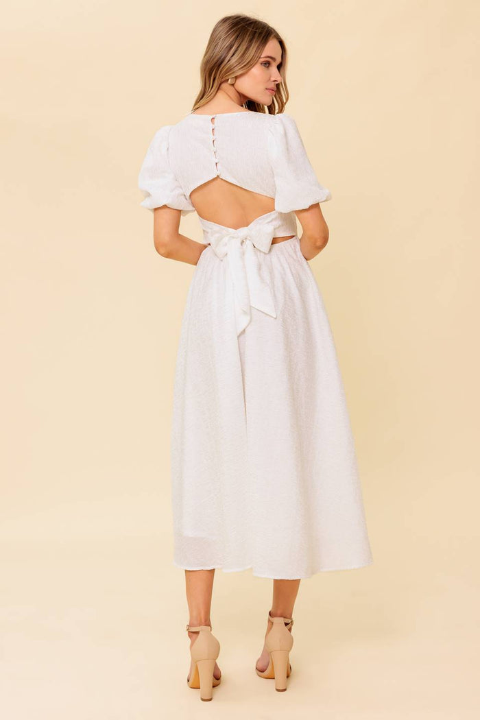 Cocktail Dresses Short Midi Cocktail A Line Dress Flying Tomato ID22461 Ivory
