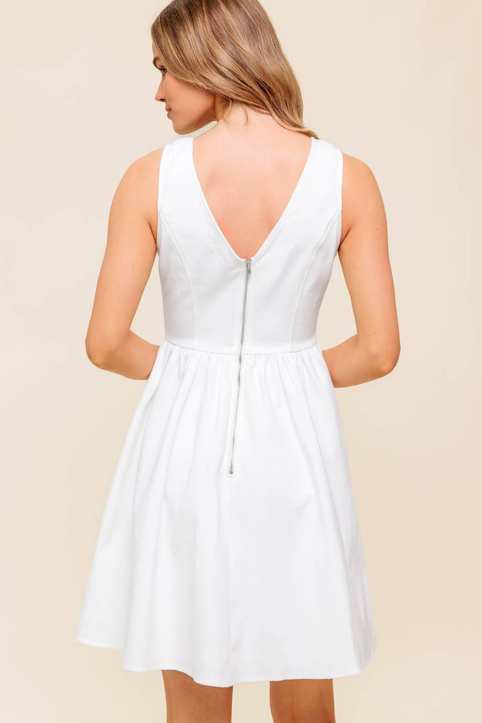 Cocktail Dresses Mini A Line Cocktail Homecoming Dress Flying Tomato ID22538 White Denim