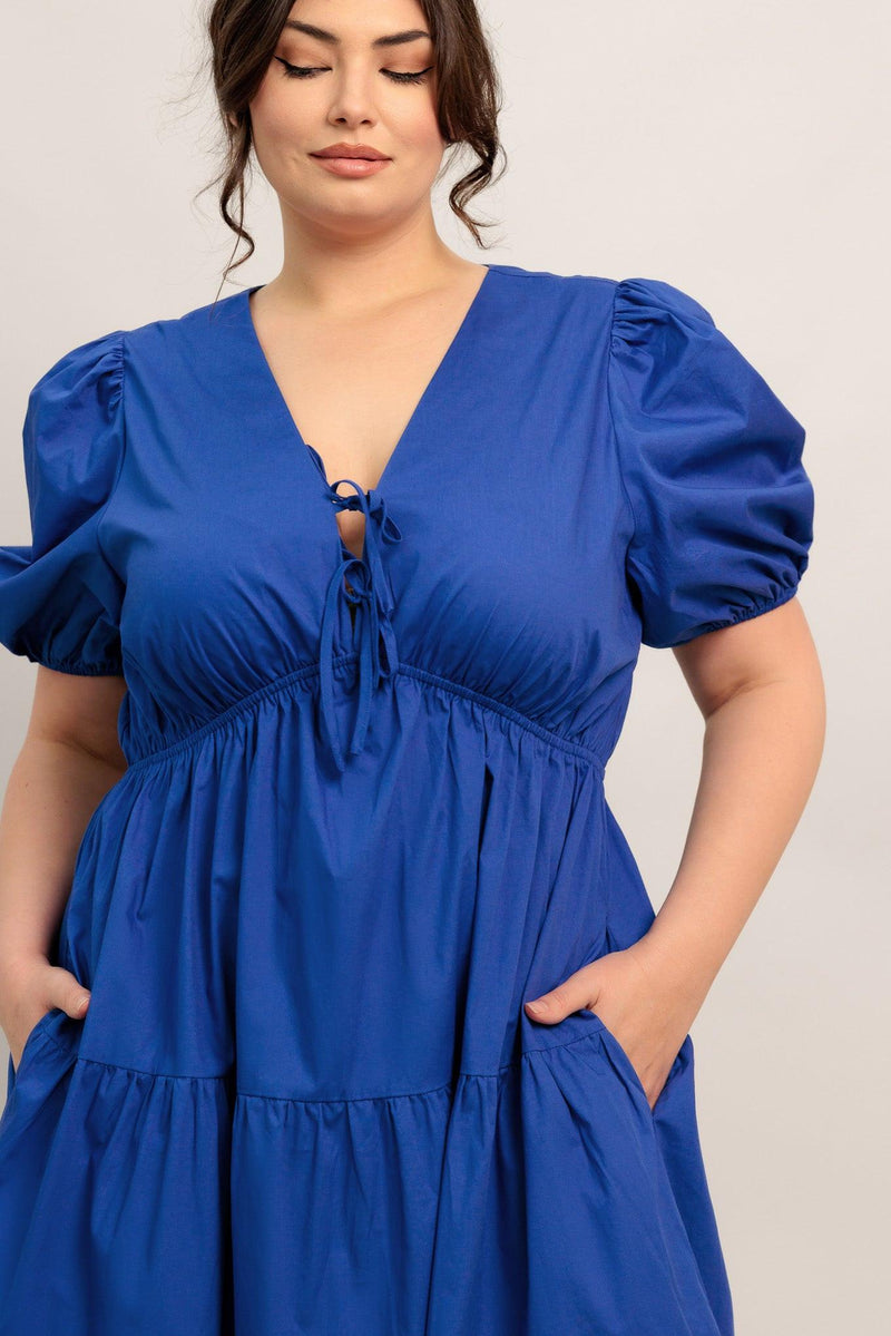 V-Neck High-Low Crepe Wedding Guest A-Line Dress Flying Tomato ID22573