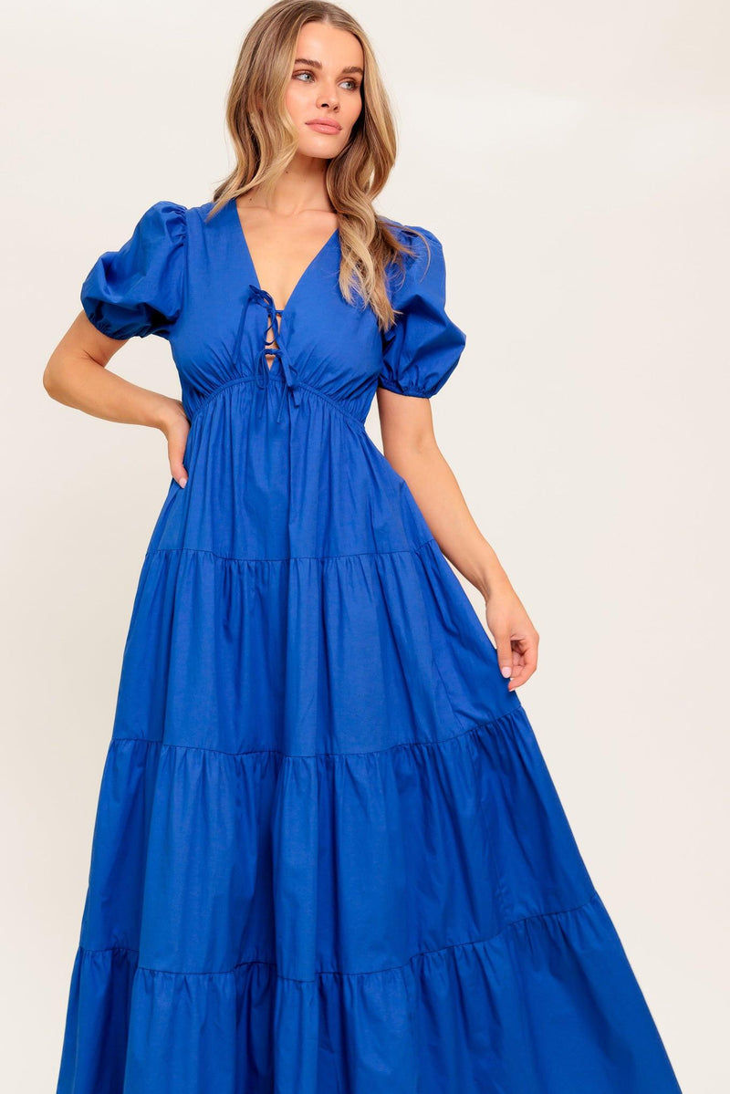V-Neck High-Low Crepe Wedding Guest A-Line Dress Flying Tomato ID22573