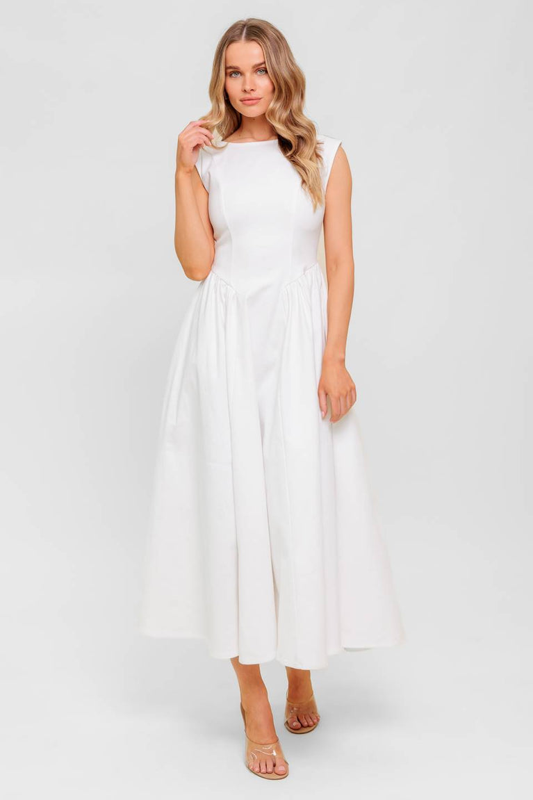 Wedding Dresses A Line Short Tea Length Bridal Wedding Dress Flying Tomato ID22586 White Denim