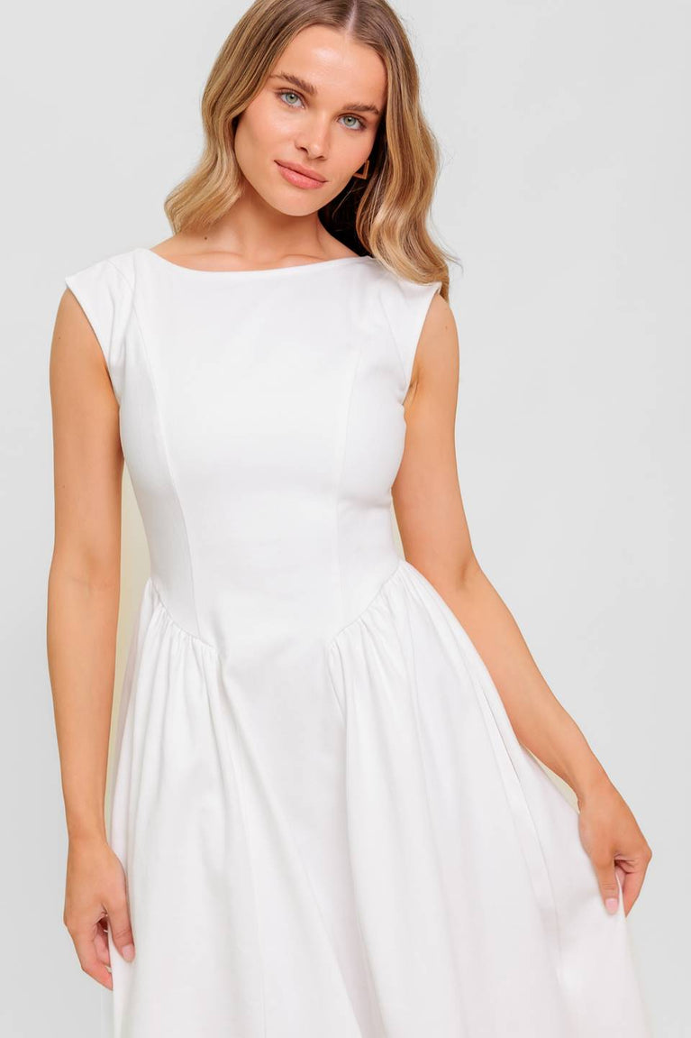 Wedding Dresses A Line Short Tea Length Bridal Wedding Dress Flying Tomato ID22586 White Denim