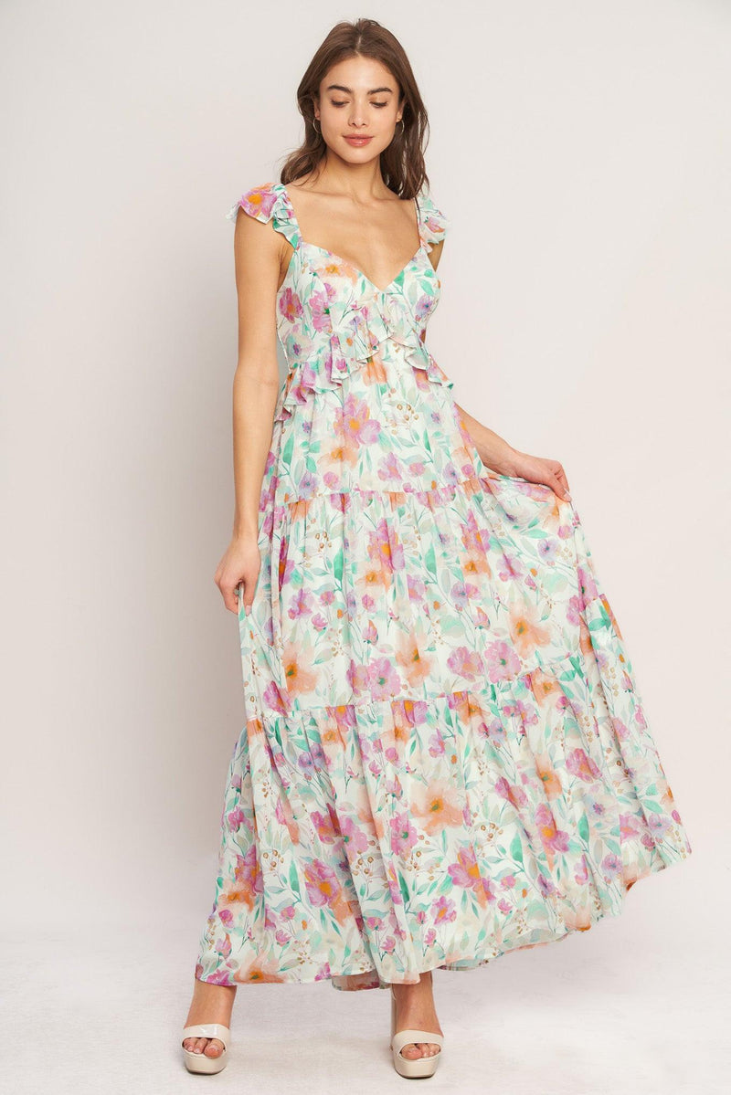 Sweetheart Floor-Length Chiffon Wedding Guest A-Line Dress Flying Tomato ID22593