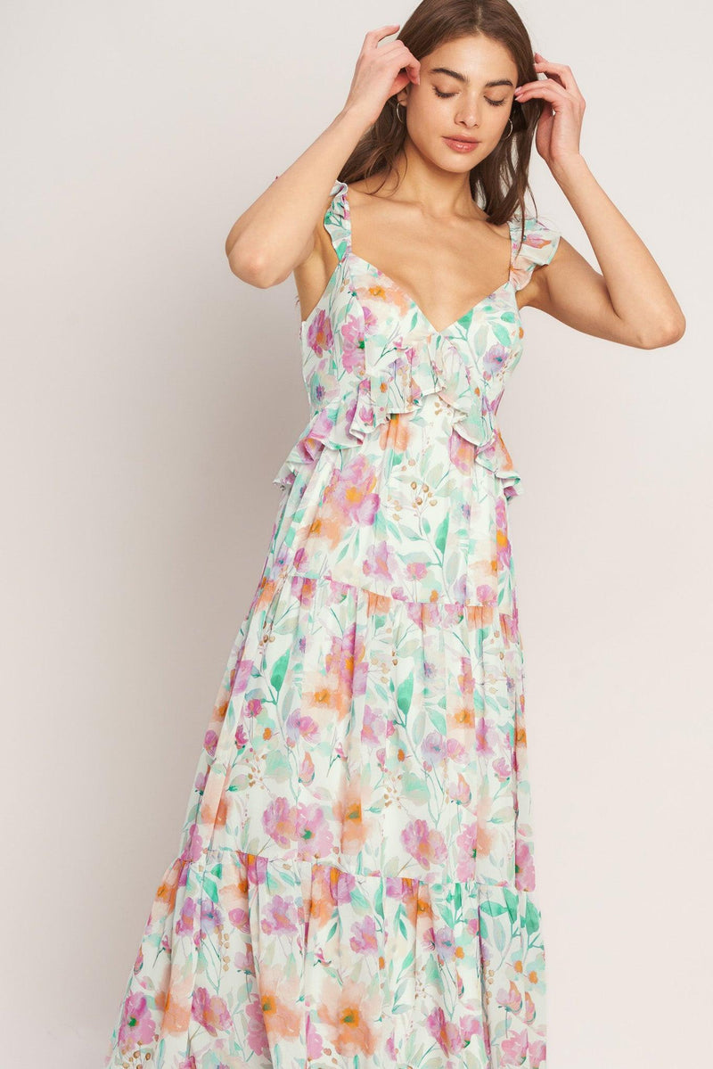 Sweetheart Floor-Length Chiffon Wedding Guest A-Line Dress Flying Tomato ID22593
