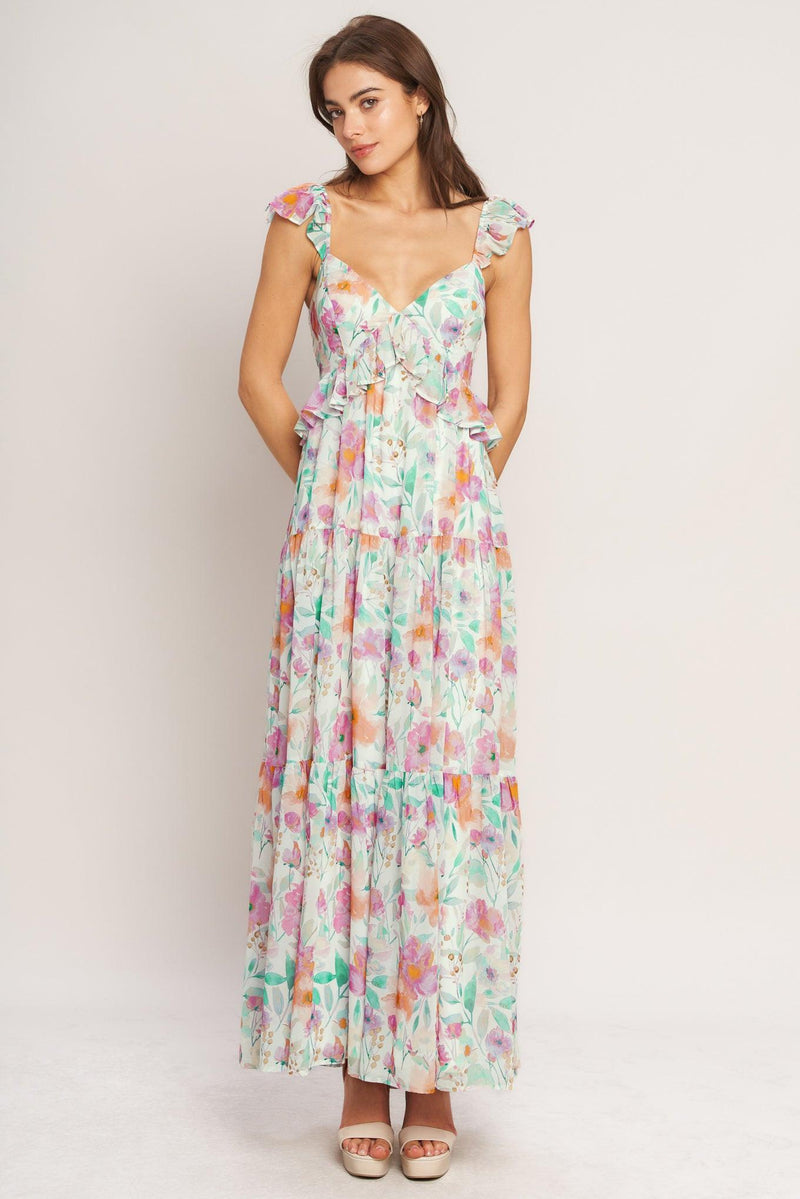 Sweetheart Floor-Length Chiffon Wedding Guest A-Line Dress Flying Tomato ID22593