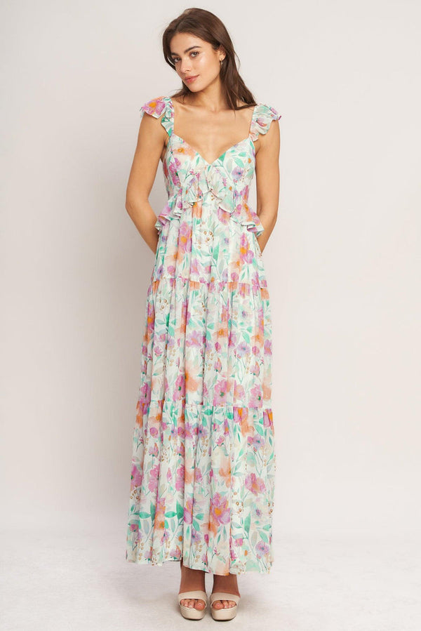 Sweetheart Floor-Length Chiffon Wedding Guest A-Line Dress Flying Tomato ID22593