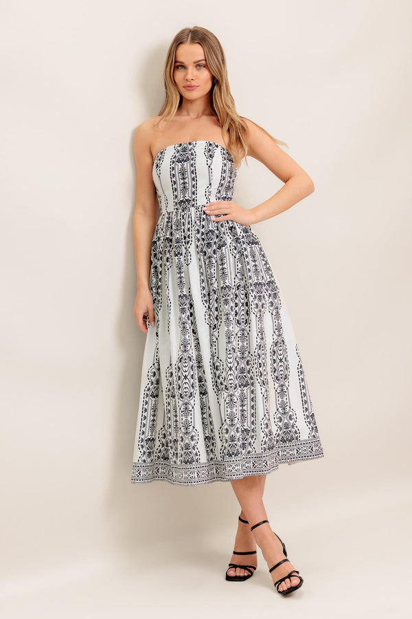 Print Tea Length Short A Line Cocktail Dress Flying Tomato ID22726