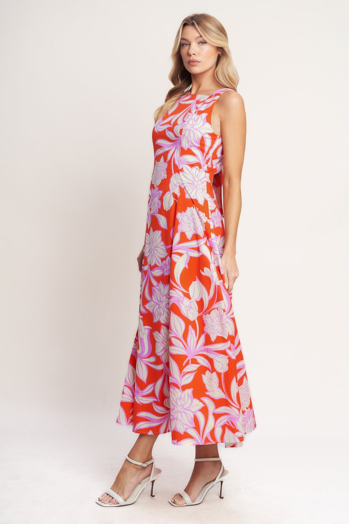 Cocktail Dresses Tea Length Short Print A Line Cocktail Dress Flying Tomato ID22738 Burnt Orange