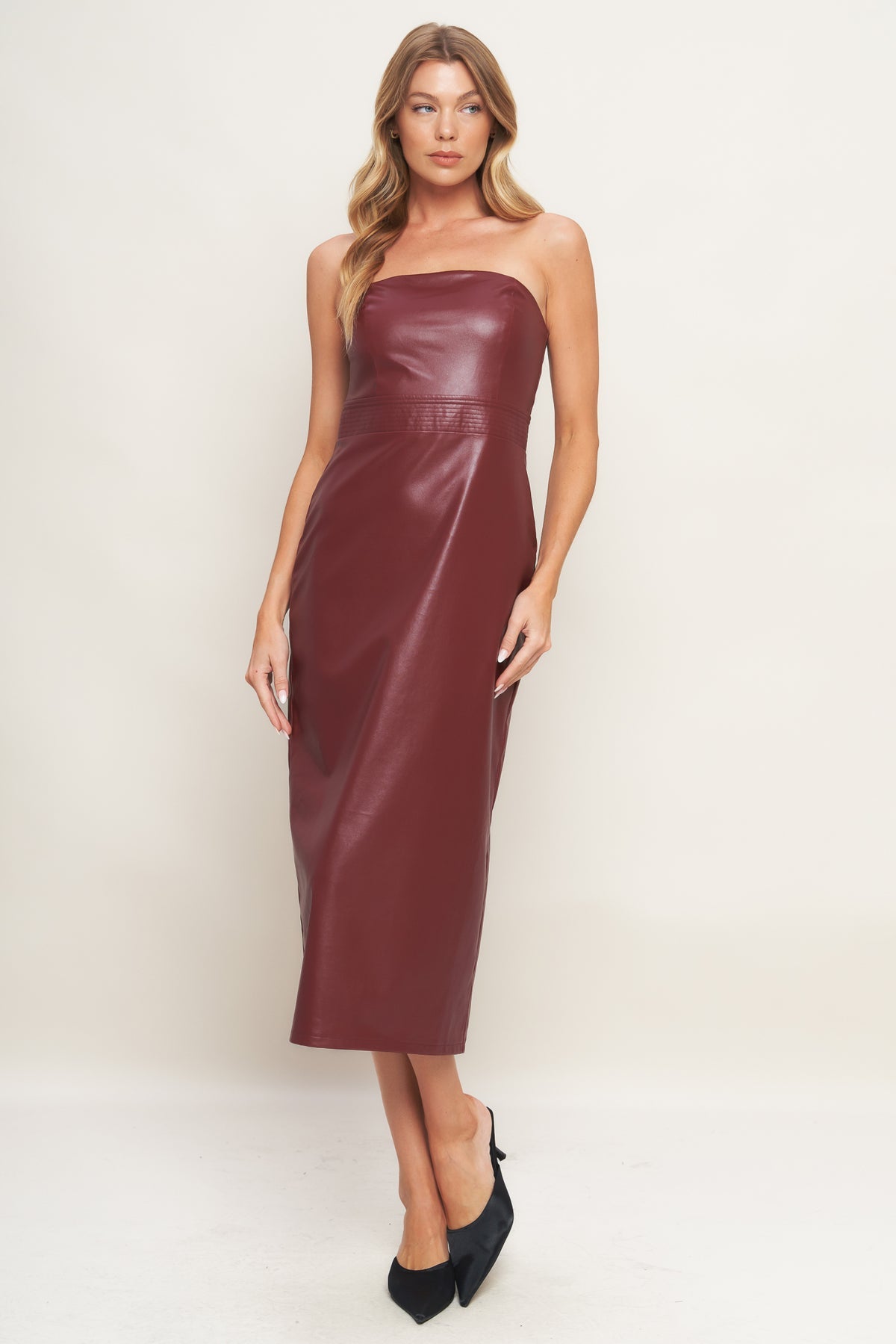Cocktail Dresses Fitted Midi Short Cocktail Dress Flying Tomato ID22740 Burgundy