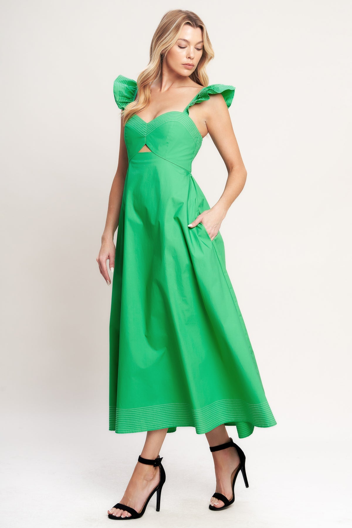 Cocktail Dresses Short Midi A Line Cocktail Dress Flying Tomato ID22872 Apple Green