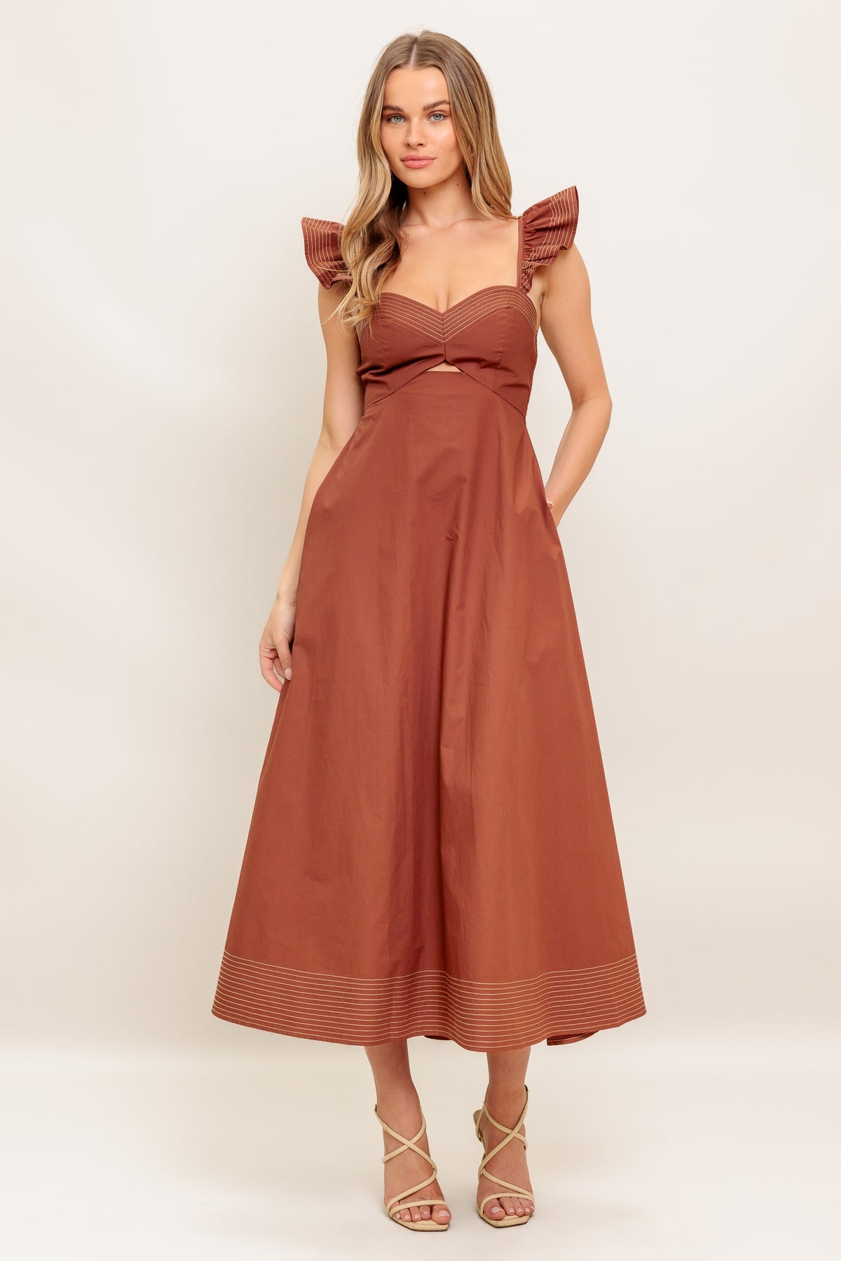 Cocktail Dresses Short Midi A Line Cocktail Dress Flying Tomato ID22872 Cognac