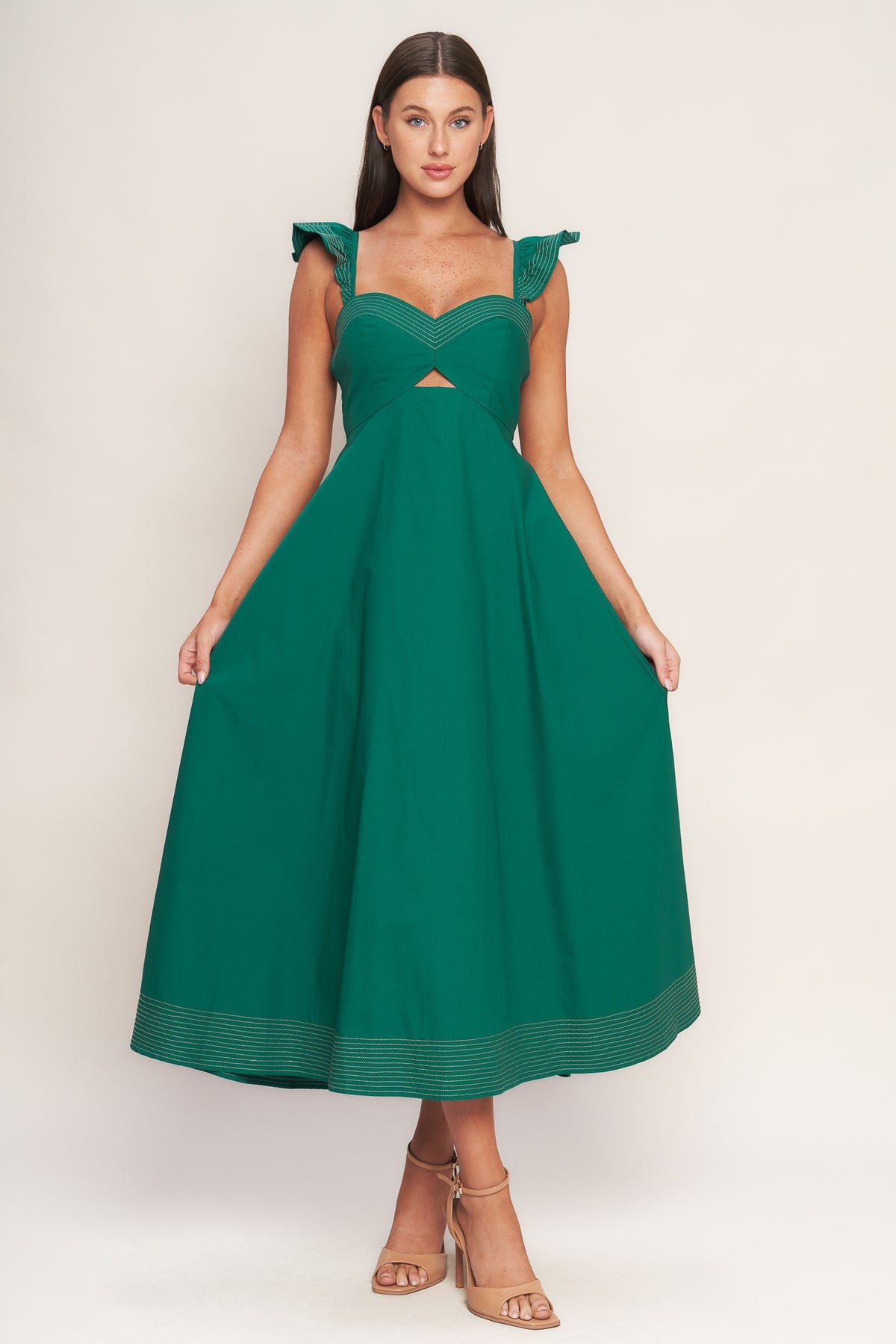 fitted off the shoulder long sleeve dress Gianna Off-Shoulder Long Sleeve Gown