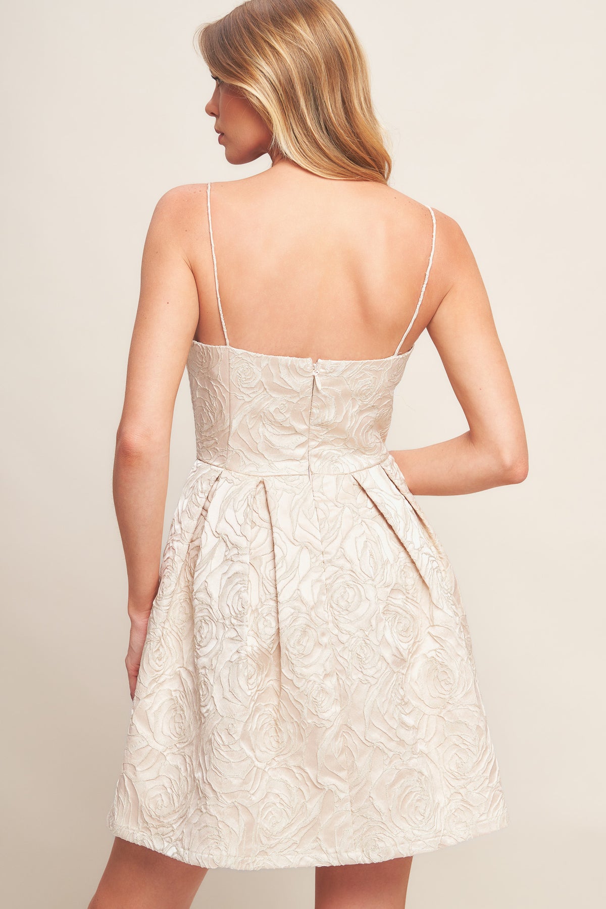 Cocktail Dresses A Line Mini Floral Short Pleated Cocktail Dress Flying Tomato ID22914 Blush