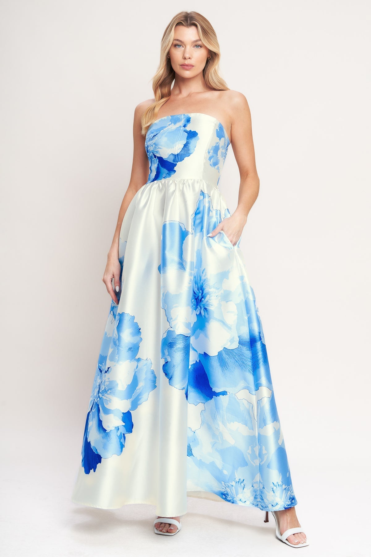 Long Formal Print A Line Evening Dress Flying Tomato ID23041 – The Dress Outlet
