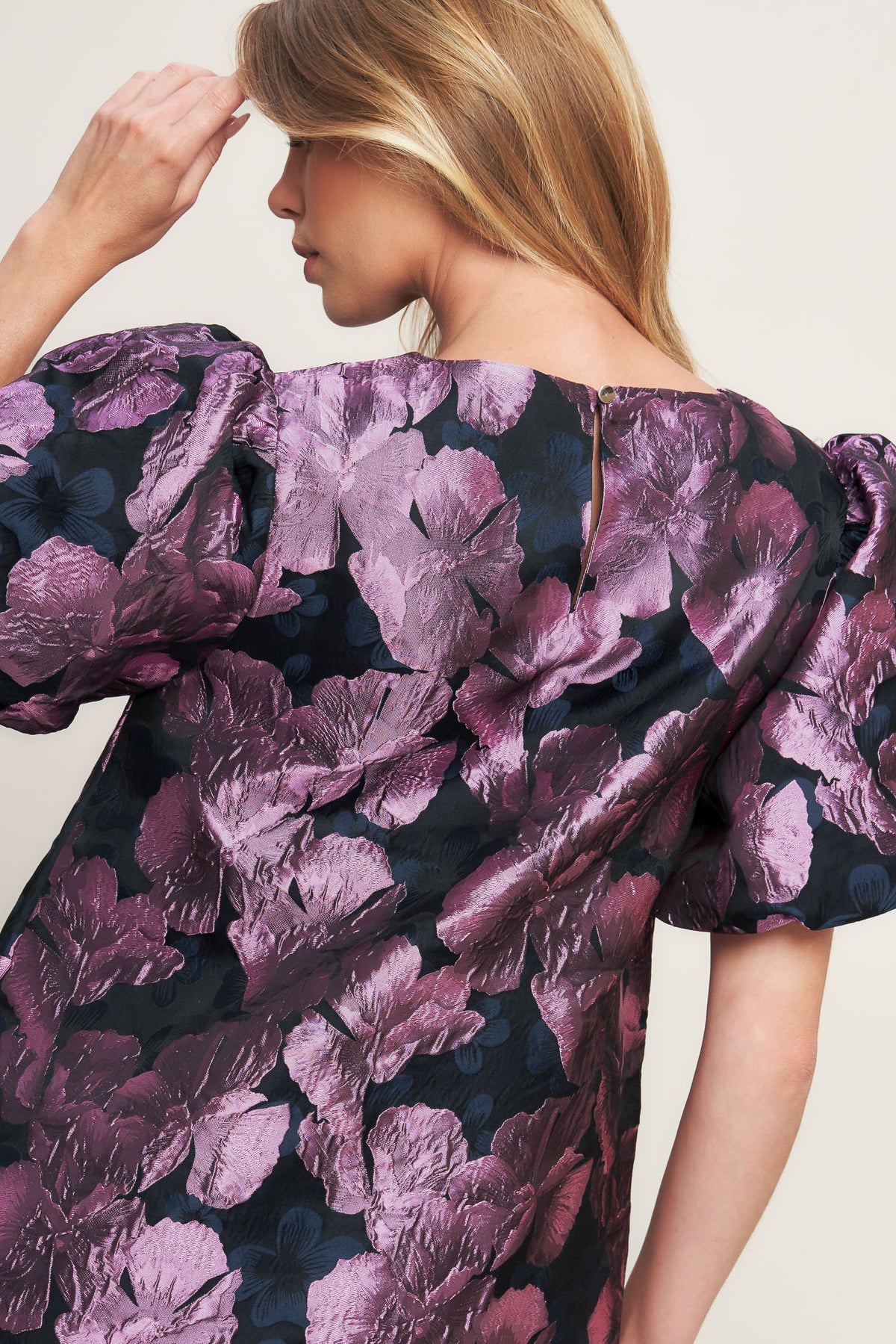 Cocktail Dresses Mini Print Short Cocktail Dress Flying Tomato ID23049 Black Orchid