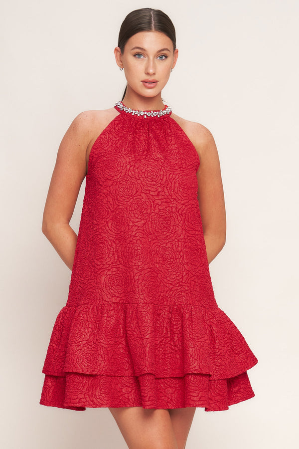 Mini Floral Short Ruffle Cocktail Dress Flying Tomato ID23142