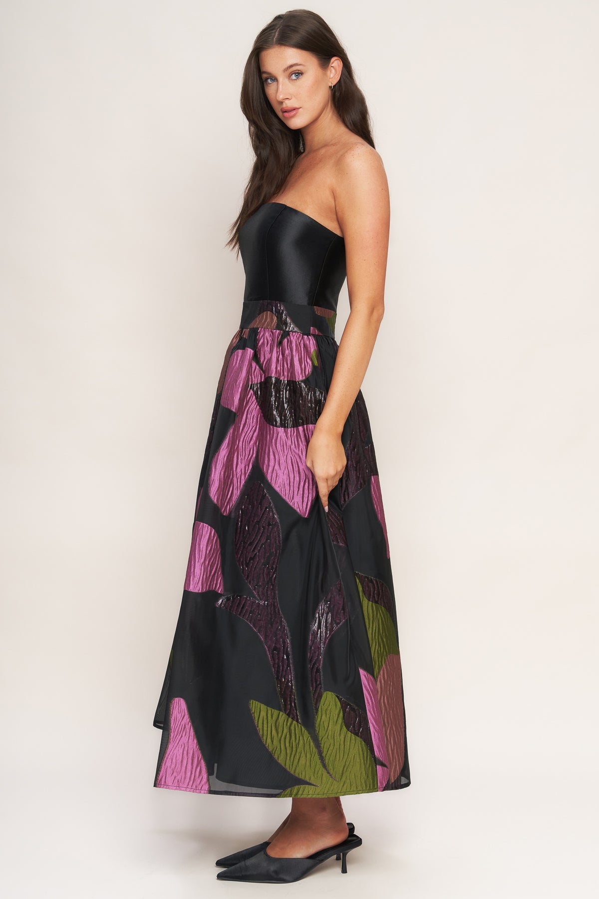 Cocktail Dresses Short Print Tea Length Cocktail Dress Flying Tomato ID23143 Black