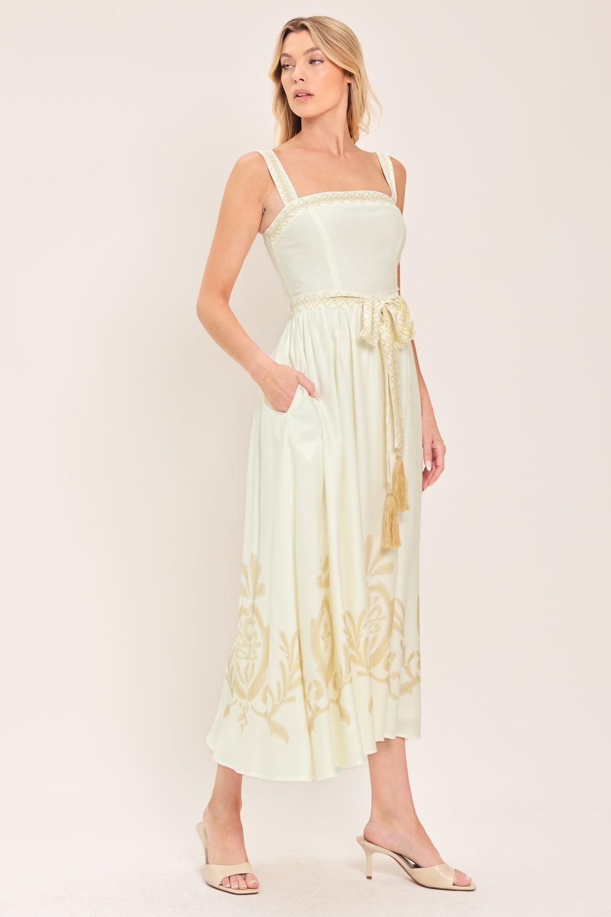 Square Midi Chiffon Special Occasion A-Line Flying Tomato ID23144