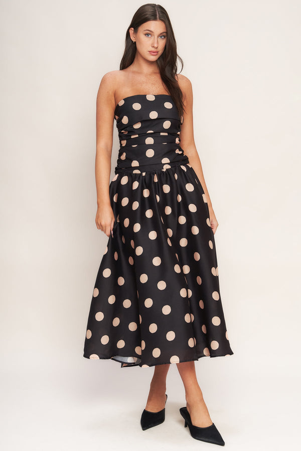Pleated Cocktail Print Tea Length Short A Line Dress Flying Tomato ID23145