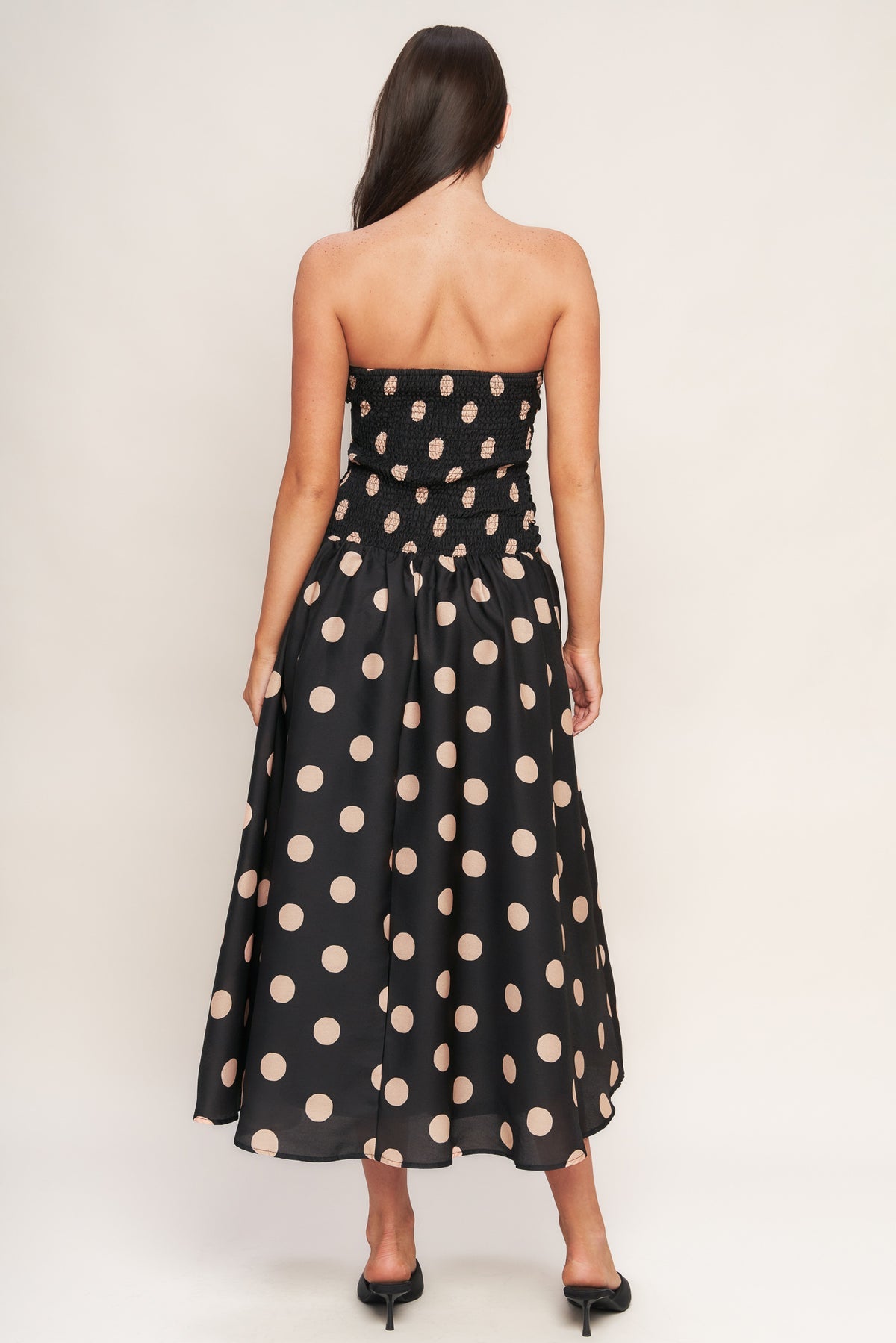 Cocktail Dresses Pleated Cocktail Print Tea Length Short A Line Dress Flying Tomato ID23145 Black