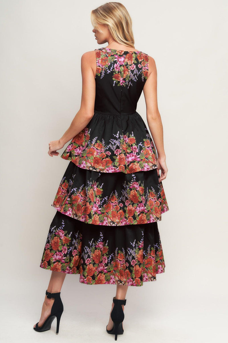 Bateau Midi Mikado Formal Fit & Flare Flying Tomato ID23167