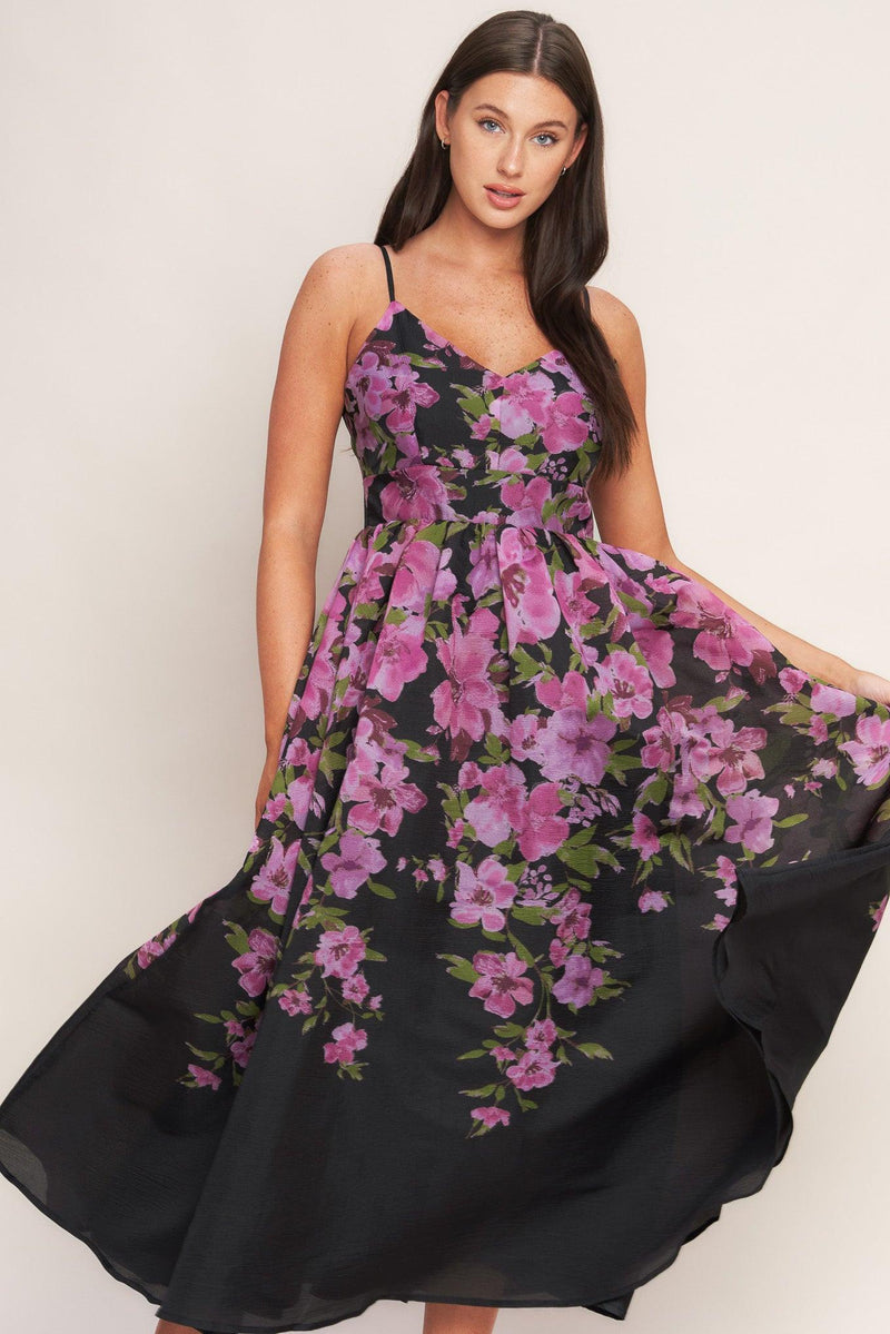 Sweetheart Midi Organza Formal A-Line Dress Flying Tomato ID23266