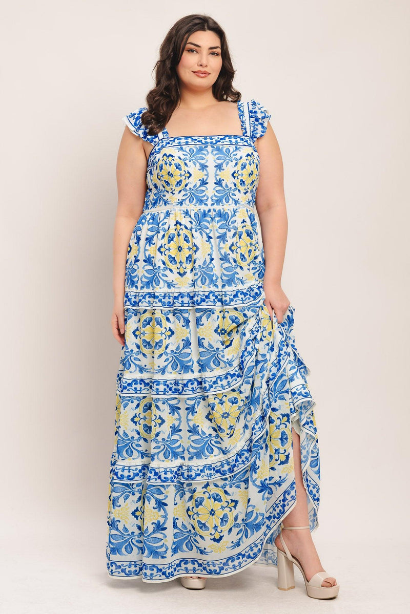 Square Neck Floor-Length Chiffon Wedding Guest A-Line Dress Flying Tomato ID23267
