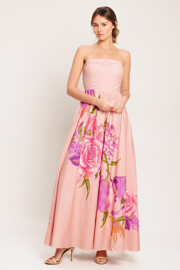 Print Long A Line Evening Formal Dress Flying Tomato ID23365