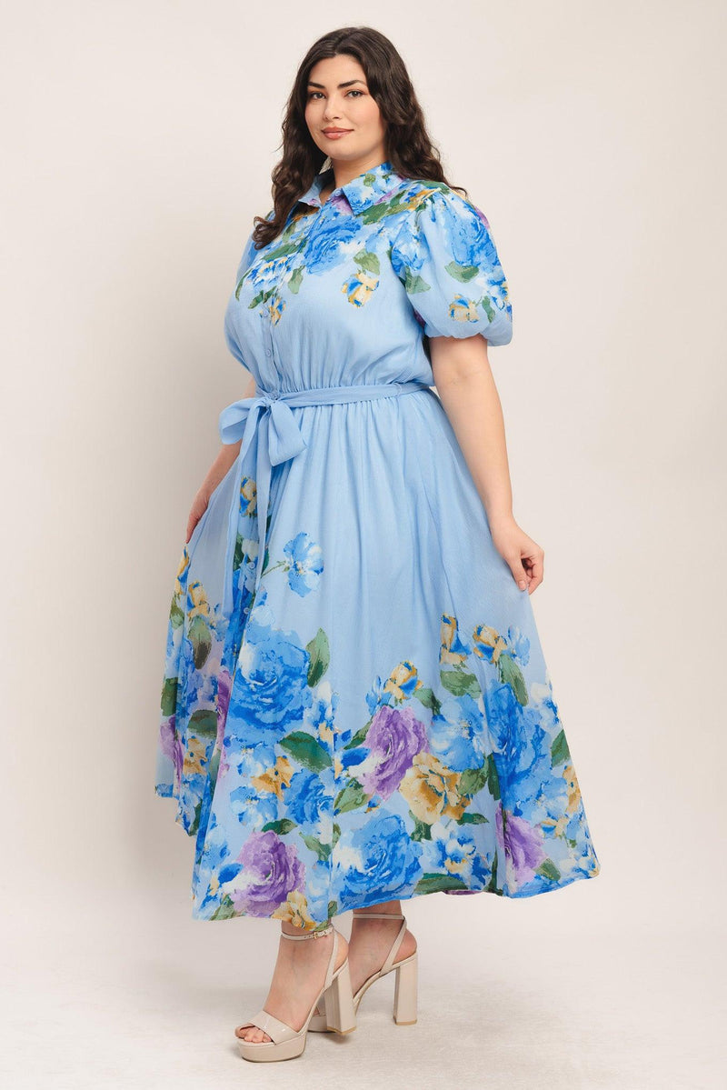 Jewel Midi Chiffon Wedding Guest A-Line Dress Flying Tomato ID23372