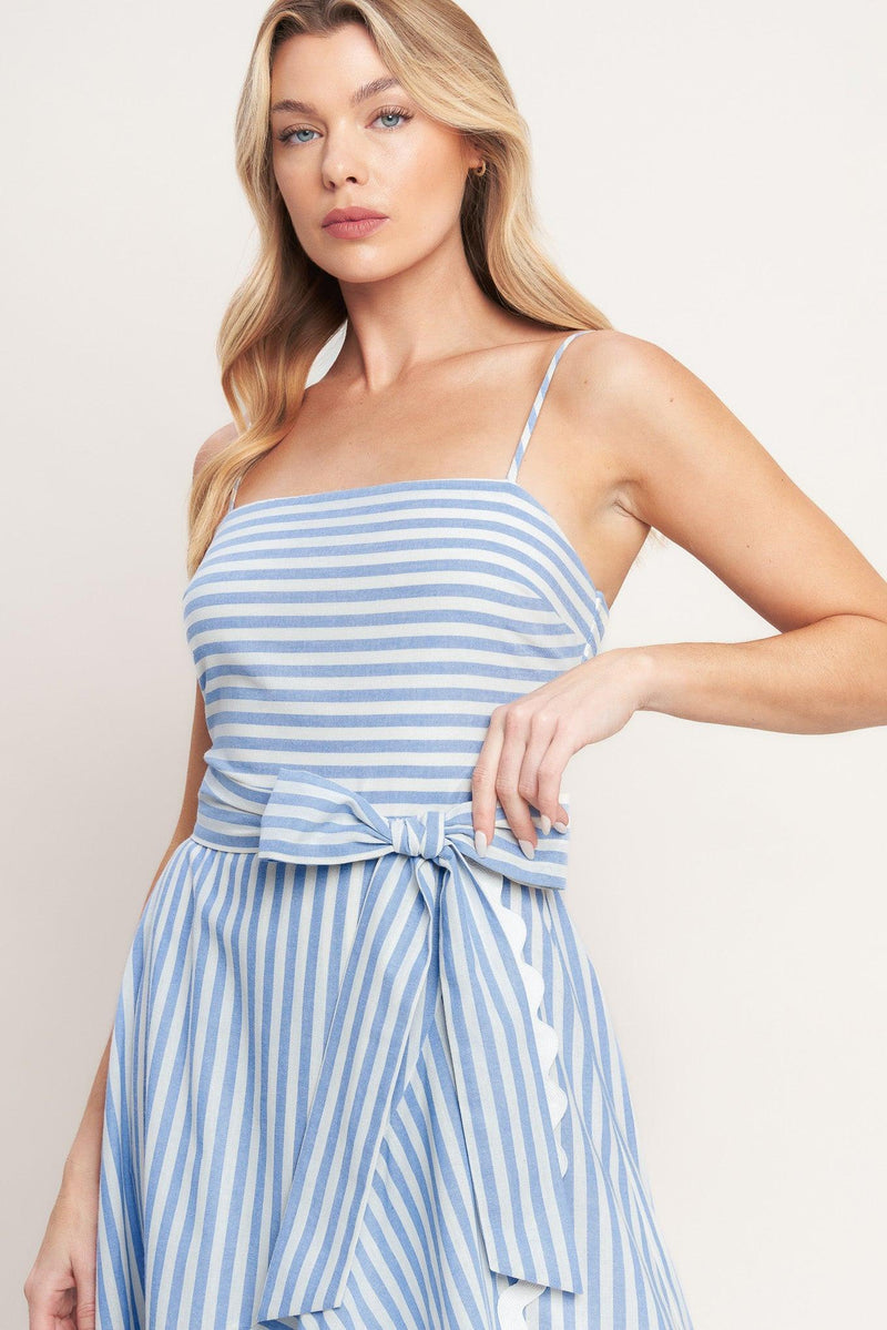 Square Neck High-Low Crepe Garden Party A-Line Flying Tomato ID23452