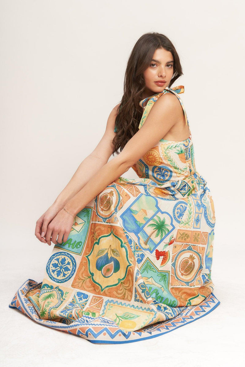 Square Neck Floor-Length Chiffon Vacation A-Line Flying Tomato ID23479
