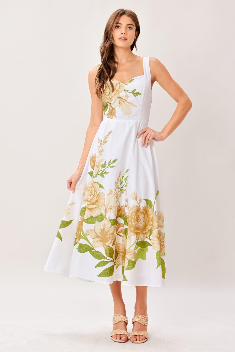 Sweetheart Midi Crepe Wedding Guest A-Line Dress Flying Tomato ID23629