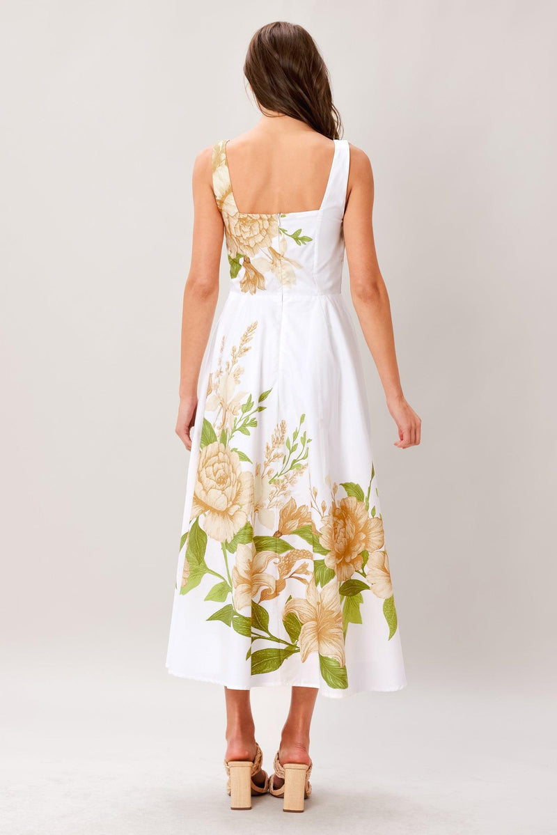 Sweetheart Midi Crepe Wedding Guest A-Line Dress Flying Tomato ID23629
