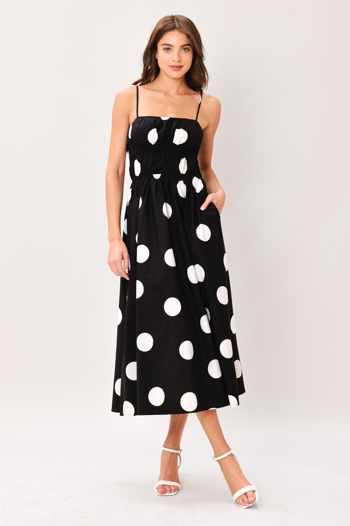 Square Midi Jersey Cocktail A-Line Flying Tomato ID23660