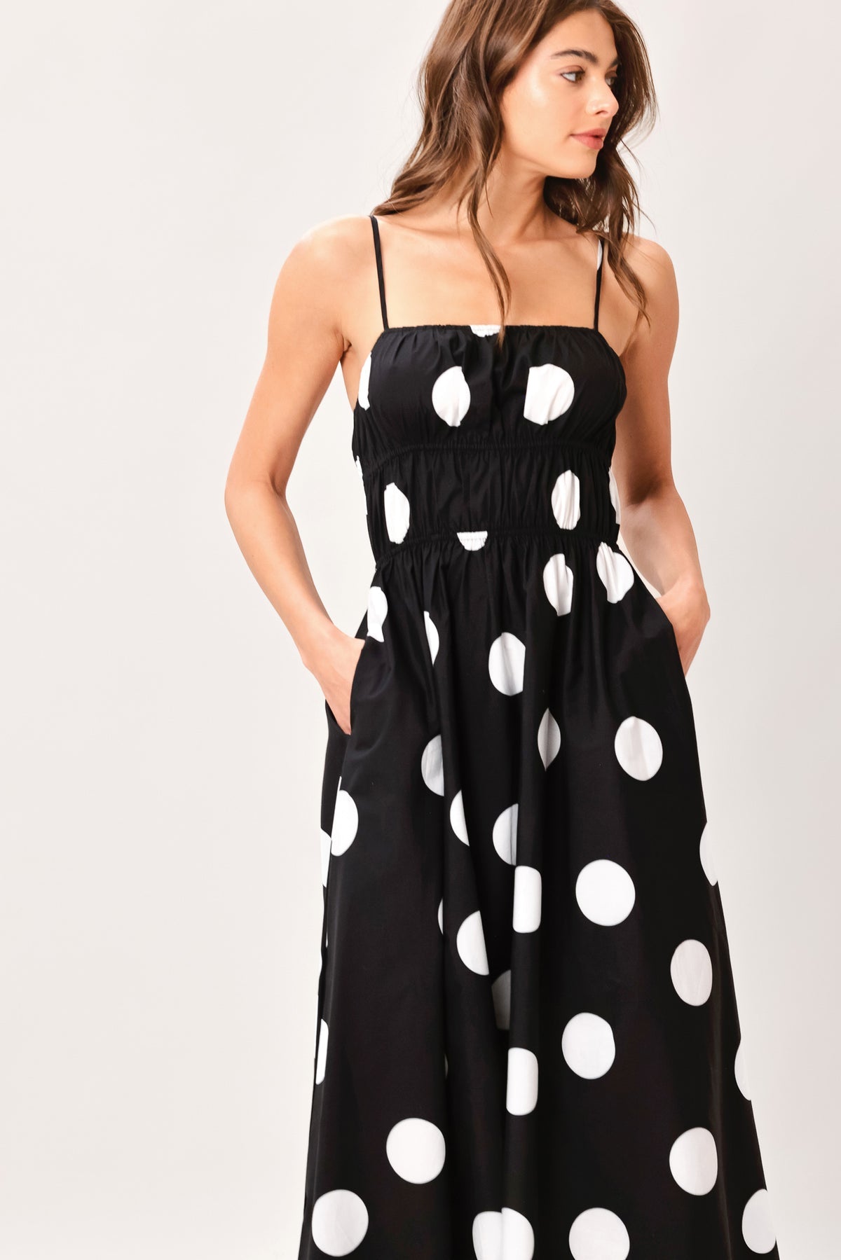 Square Midi Jersey Cocktail A-Line Flying Tomato ID23660